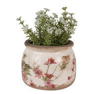 Clayre & Eef | Bloempot Binnen Beige Roze ø 12x10 cm | 6CE1628S