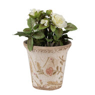 Clayre & Eef | Bloempot Binnen Beige Roze ø 9x8 cm | 6CE1629S