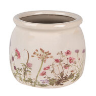 Clayre & Eef | Bloempot Binnen Beige Roze ø 16x13 cm | 6CE1630M