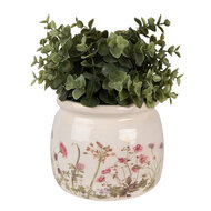 Clayre & Eef | Bloempot Binnen Beige Roze ø 16x13 cm | 6CE1630M