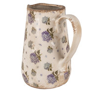 Clayre & Eef | Decoratieve Schenkkan Beige Blauw 16x12x18 cm | 6CE1640M