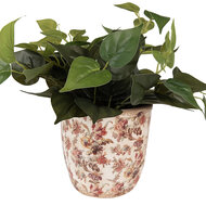 Clayre & Eef | Bloempot Binnen Beige Roze ø 16x16 cm | 6CE1649L