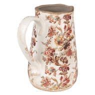 Clayre & Eef | Decoratieve Schenkkan Beige Roze 16x12x18 cm | 6CE1651M