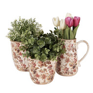 Clayre & Eef | Decoratieve Schenkkan Beige Roze 16x12x18 cm | 6CE1651M