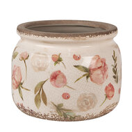 Clayre & Eef | Bloempot Binnen Beige Roze ø 20x15 cm | 6CE1625L