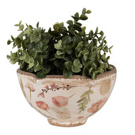 Clayre & Eef | Bloempot Binnen Beige Roze ø 21x12 cm | 6CE1626M