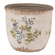 Clayre & Eef | Bloempot Binnen Beige Geel ø 13x11 cm | 6CE1607S