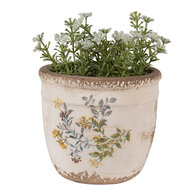 Clayre & Eef | Bloempot Binnen Beige Geel ø 13x11 cm | 6CE1607S