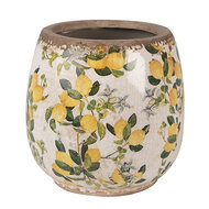 Clayre & Eef | Bloempot Binnen Beige Geel ø 13x13 cm | 6CE1608S