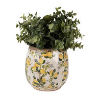 Clayre & Eef | Bloempot Binnen Beige Geel ø 13x13 cm | 6CE1608S