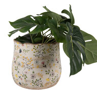 Clayre & Eef | Bloempot Binnen Beige Geel ø 18x16 cm | 6CE1610M