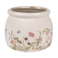 Clayre & Eef | Bloempot Binnen Beige Roze ø 12x10 cm | 6CE1630S