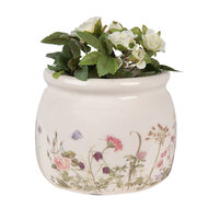 Clayre & Eef | Bloempot Binnen Beige Roze ø 12x10 cm | 6CE1630S