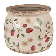 Clayre & Eef | Bloempot Binnen Beige Rood ø 16x13 cm | 6CE1632M