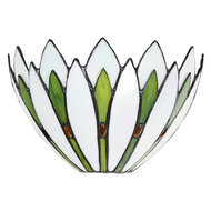 Clayre & Eef | Wandlamp Tiffany Wit 30x15x18 cm E14/max 1x40W | 5LL-6329