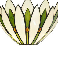Clayre & Eef | Wandlamp Tiffany Wit 30x15x18 cm E14/max 1x40W | 5LL-6329