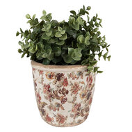 Clayre & Eef | Bloempot Binnen Beige Roze ø 14x13 cm | 6CE1649M