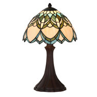 Clayre & Eef | Tiffany Tafellamp Beige ø 25x42 cm E14/max 1x40W | 5LL-6334