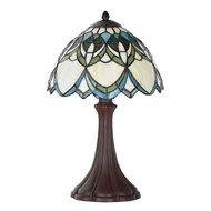 Clayre & Eef | Tiffany Tafellamp Beige ø 25x42 cm E14/max 1x40W | 5LL-6334