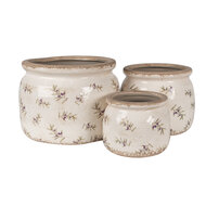 Clayre & Eef | Bloempot Binnen Beige ø 16x13 cm | 6CE1670M