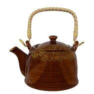 Clayre & Eef | Theepot Bruin ø 14x12 cm / 750 ml | 6CETE0136