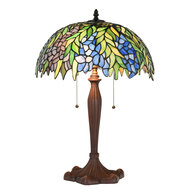 Clayre & Eef | Tiffany Tafellamp Groen ø 41x60 cm E27/max 2x60W | 5LL-1216