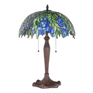 Clayre & Eef | Tiffany Tafellamp Groen ø 41x60 cm E27/max 2x60W | 5LL-1216