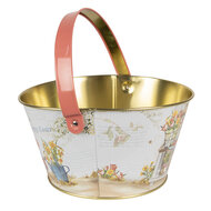 Clayre & Eef | Opbergmand Wit Blauw Rood ø 19x10 cm | 6BL0107