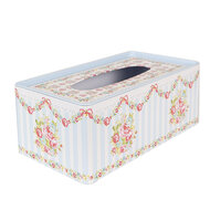 Clayre & Eef | Tissuebox Roze Wit 25x13x10 cm | 6BL0119