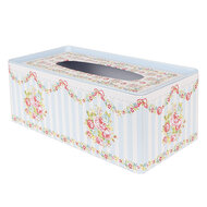 Clayre & Eef | Tissuebox Roze Wit 25x13x10 cm | 6BL0119