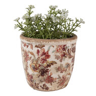 Clayre & Eef | Bloempot Binnen Beige Roze ø 11x11 cm | 6CE1649XS