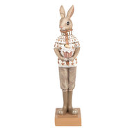 Clayre & Eef | Decoratie beeld Konijn Bruin Beige 7x7x28 cm | 6PR5000