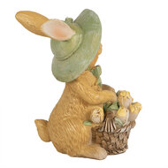 Clayre & Eef | Decoratie Beeld Konijn Bruin 8x6x11 cm | 6PR5018