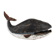 Clayre & Eef | Decoratie Walvis Zwart Wit 36x15x23 cm | 6H2349