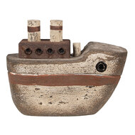 Clayre & Eef | Decoratie Miniatuur Boot Beige Bruin 15x6x12 cm | 6H2352