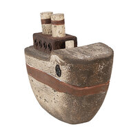 Clayre & Eef | Decoratie Miniatuur Boot Beige Bruin 15x6x12 cm | 6H2352
