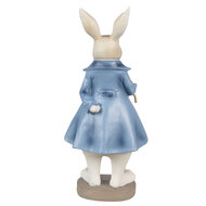 Clayre & Eef | Decoratie Konijn Beige blauw 12x9x26 cm | 6PR4017