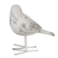 Clayre & Eef | Decoratie Vogel Grijs 15x7x14 cm | 6PR4122