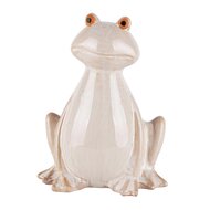 Dekoratief | Kikker 'Hugo', beige, keramiek, 11x8x15cm | A240010