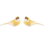 Dekoratief | Clip m/vogeltje, geel, PVC, 9x4x5cm, set van 2 stuks | A240187