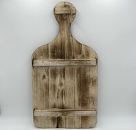 Decoratie broodplank met print krans bloempot & kwarteleitjes 65 cm x 33,8 cm touw maat XL | Stoer & Sober | 429420 | Meraki Shop
