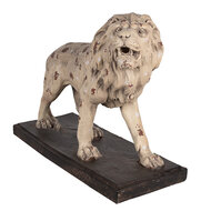 Clayre & Eef | Decoratie Beeld Leeuw Beige 55x23x40 cm | 5MG0030