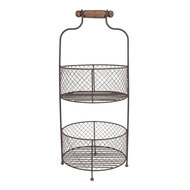 Clayre & Eef | Rek met manden Bruin ø 25x59 cm | 5Y1191