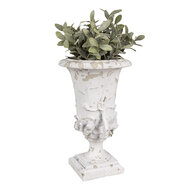 Clayre & Eef | Bloempot Binnen Wit Beige ø 19x28 cm | 6PR5058