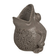 Clayre & Eef | Bloempot Kikker Binnen Grijs 19x18x23 cm | 6PR5059