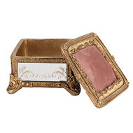 Clayre & Eef | Sieradendoos Goudkleurig 12x12x7 cm | 6PR4132