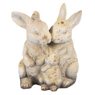 Clayre & Eef | Decoratie Beeld Konijnen Bruin 26x18x33 cm | 6MG0033