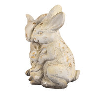 Clayre & Eef | Decoratie Beeld Konijnen Bruin 26x18x33 cm | 6MG0033