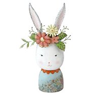 Clayre & Eef | Bloempot Wit Blauw 29x19x62 cm | 5Y1213