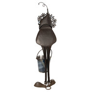 Clayre & Eef | Decoratie Beeld Kabouter Blauw Wit 19x18x67 cm | 5Y1221